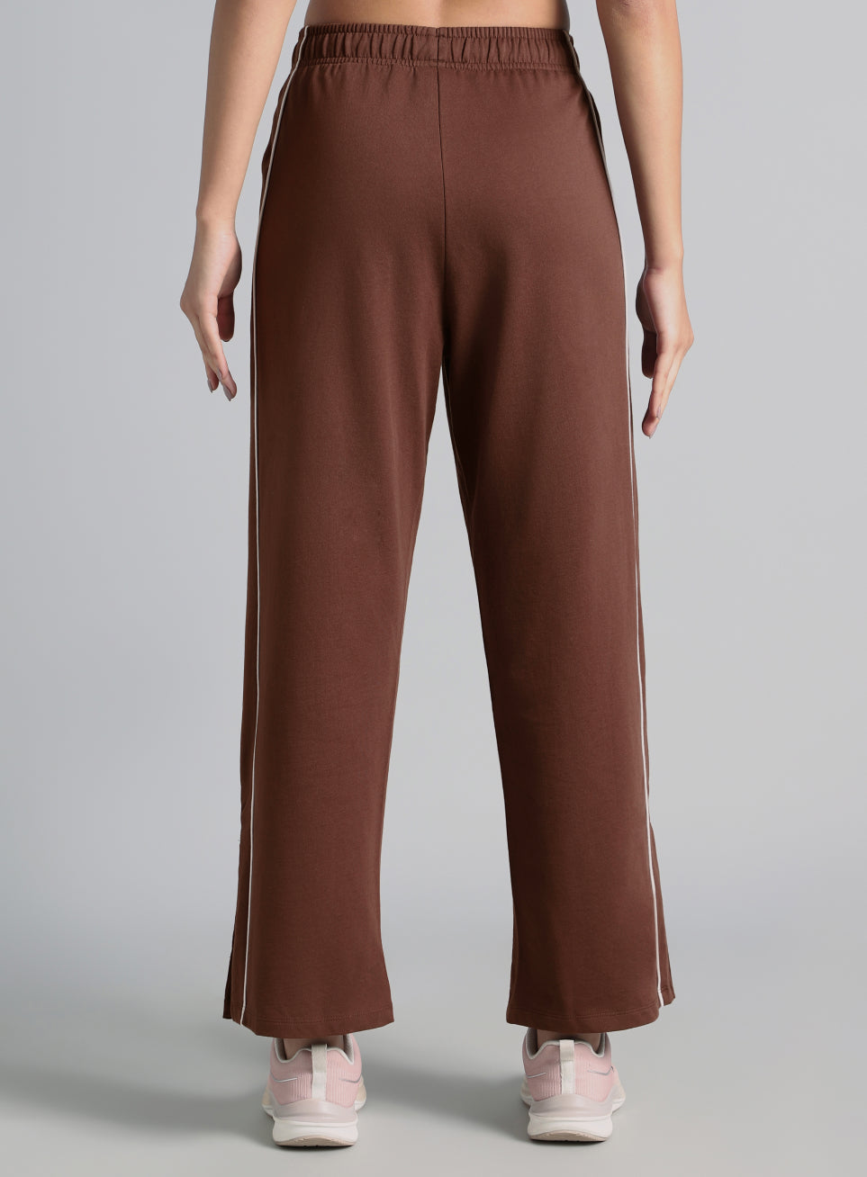 Women's Brown Community Straight Trackpants