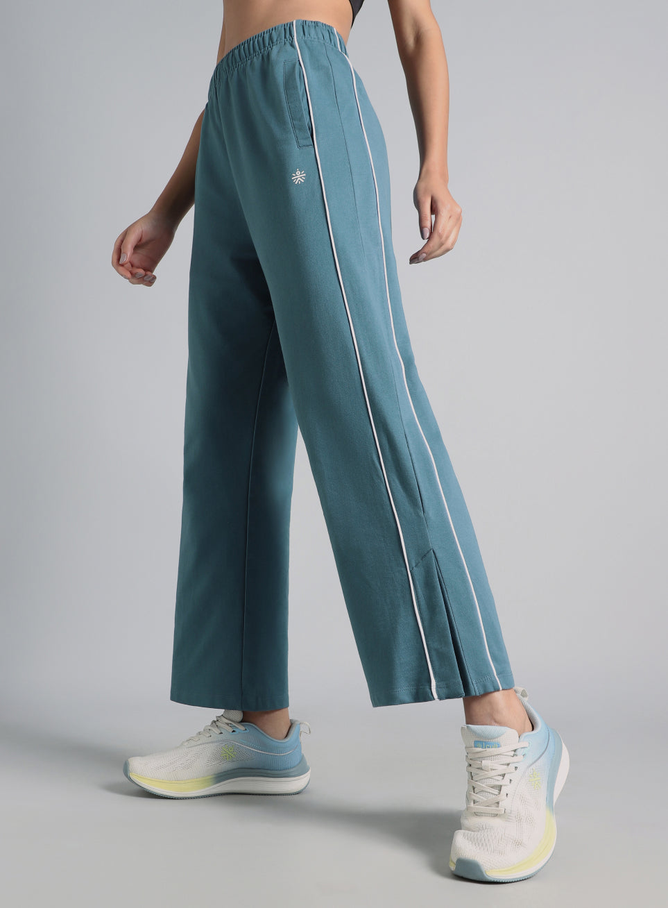 Women's Blue Community Straight Trackpants