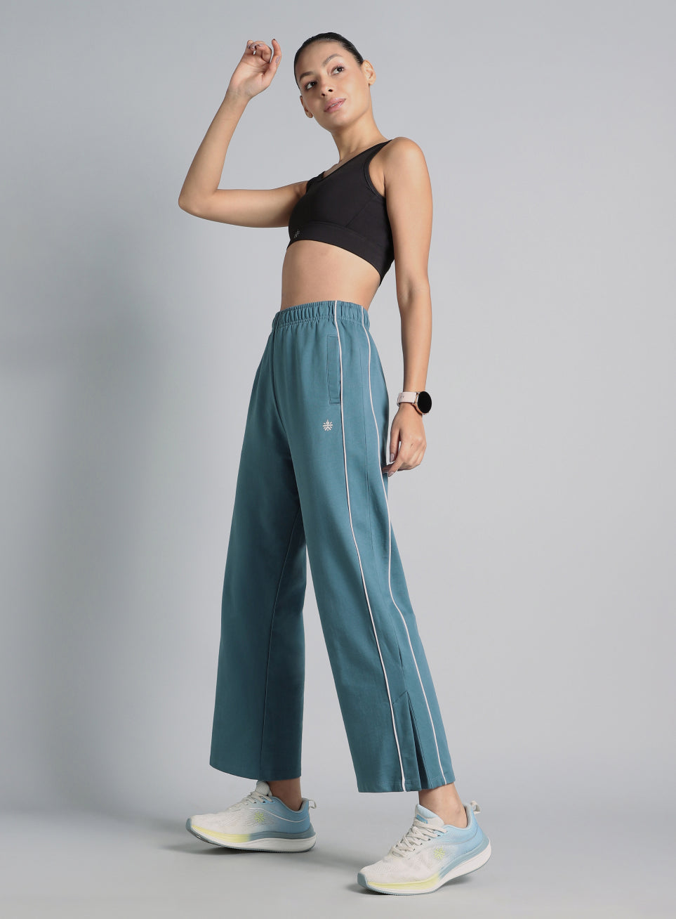 Women's Blue Community Straight Trackpants