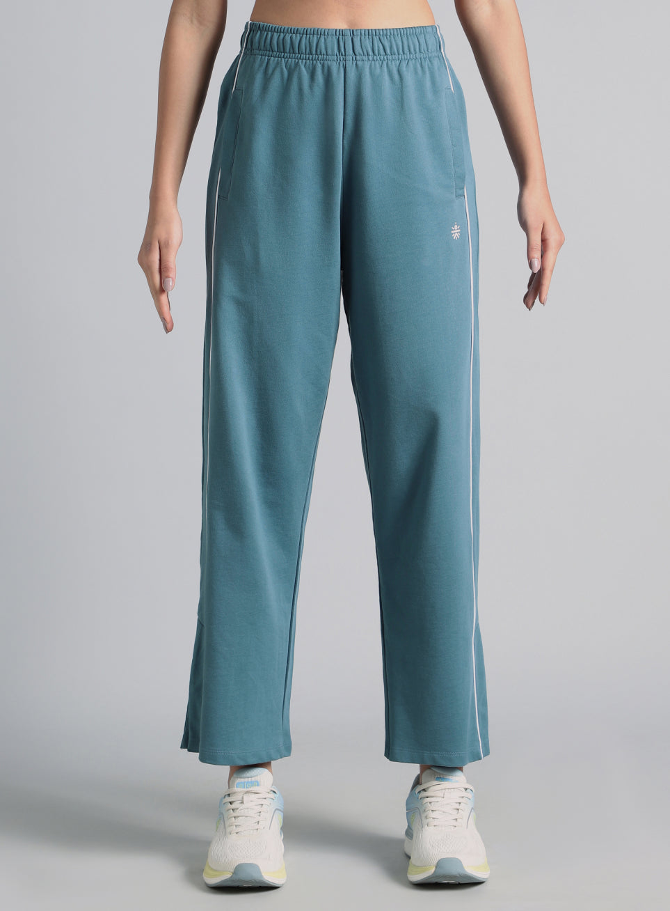 Women's Blue Community Straight Trackpants