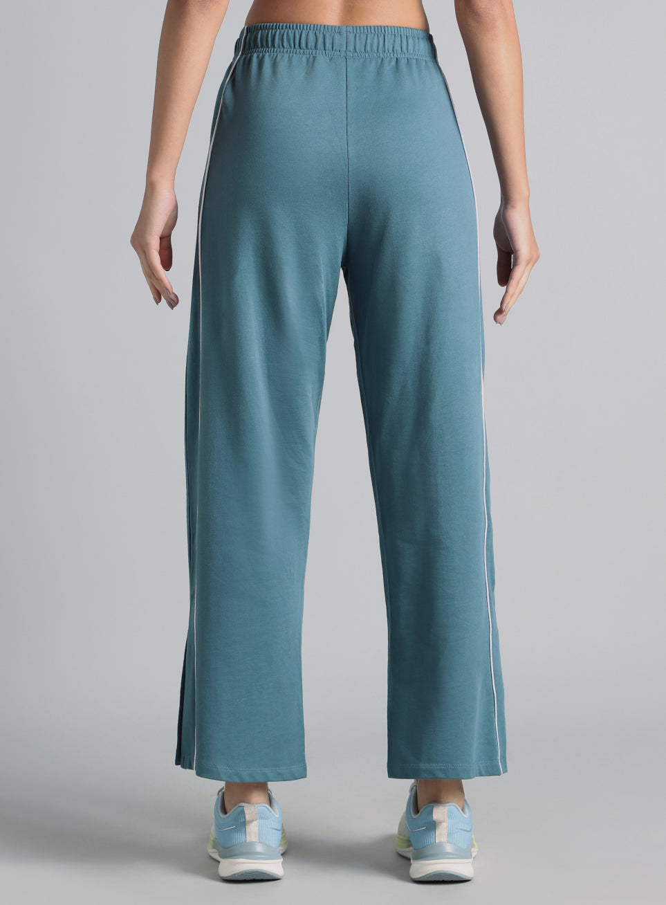 Women's Blue Community Straight Trackpants