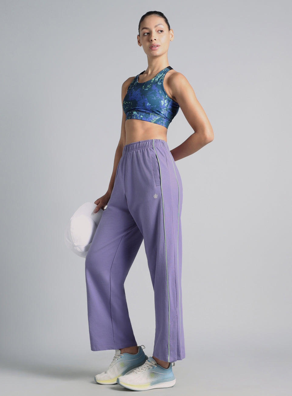 Women's Purple Community Straight Trackpants