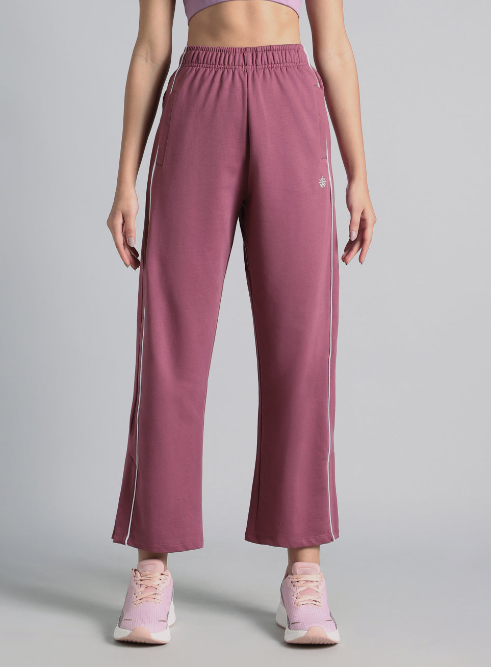Women's Pink Community Straight Trackpants