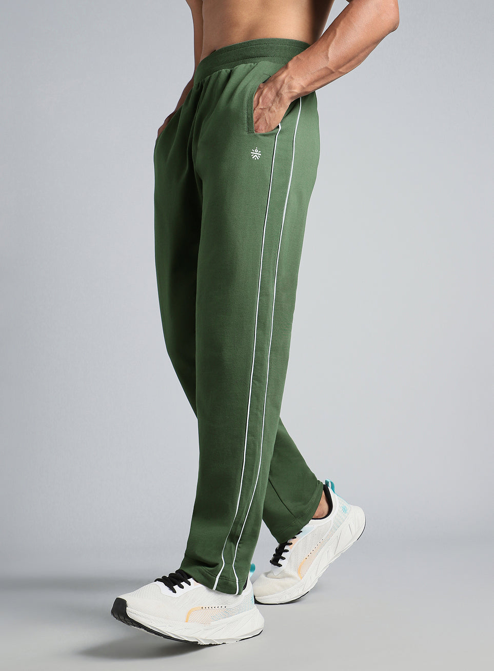 Men's Olive Level Up Sports Trackpants