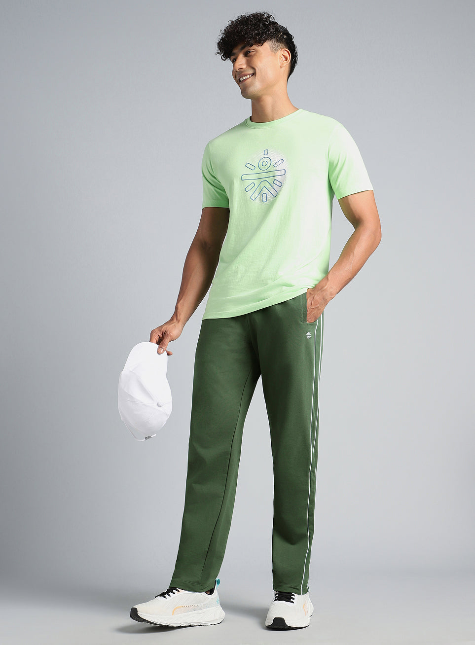 Men's Olive Level Up Sports Trackpants