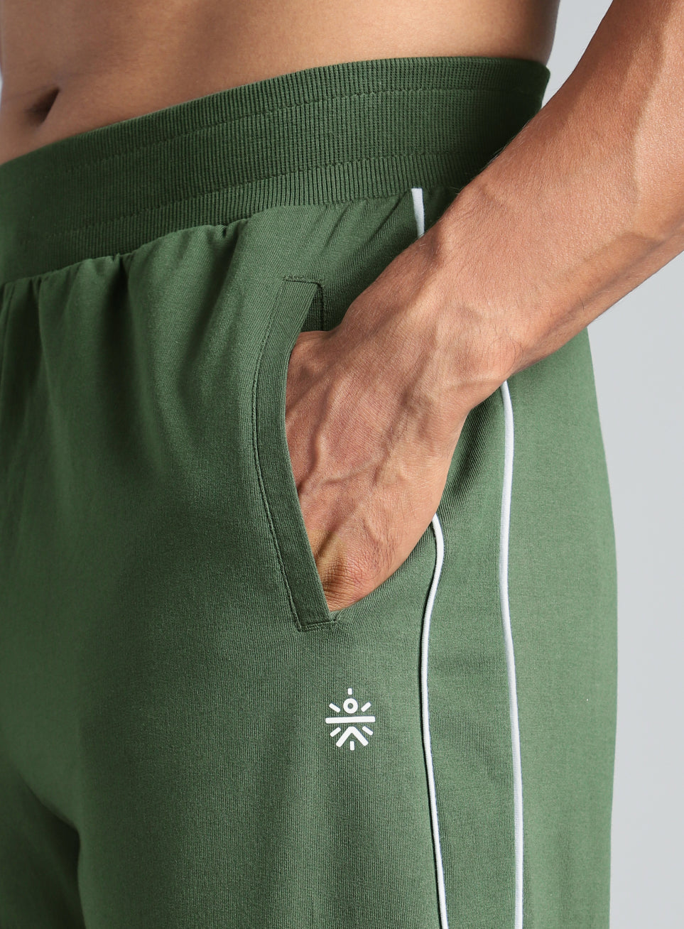 Men's Olive Level Up Sports Trackpants