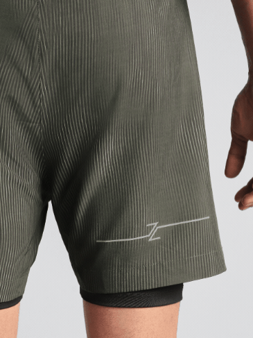 Men's Olive Urban Camo Run Built-in Shorts