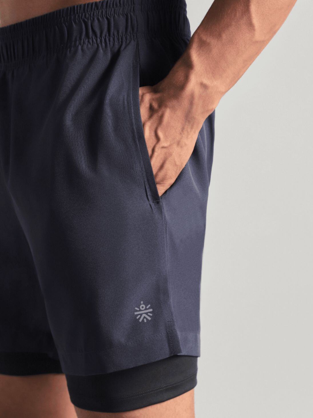 Men's Run Elevate Navy Integrated Shorts