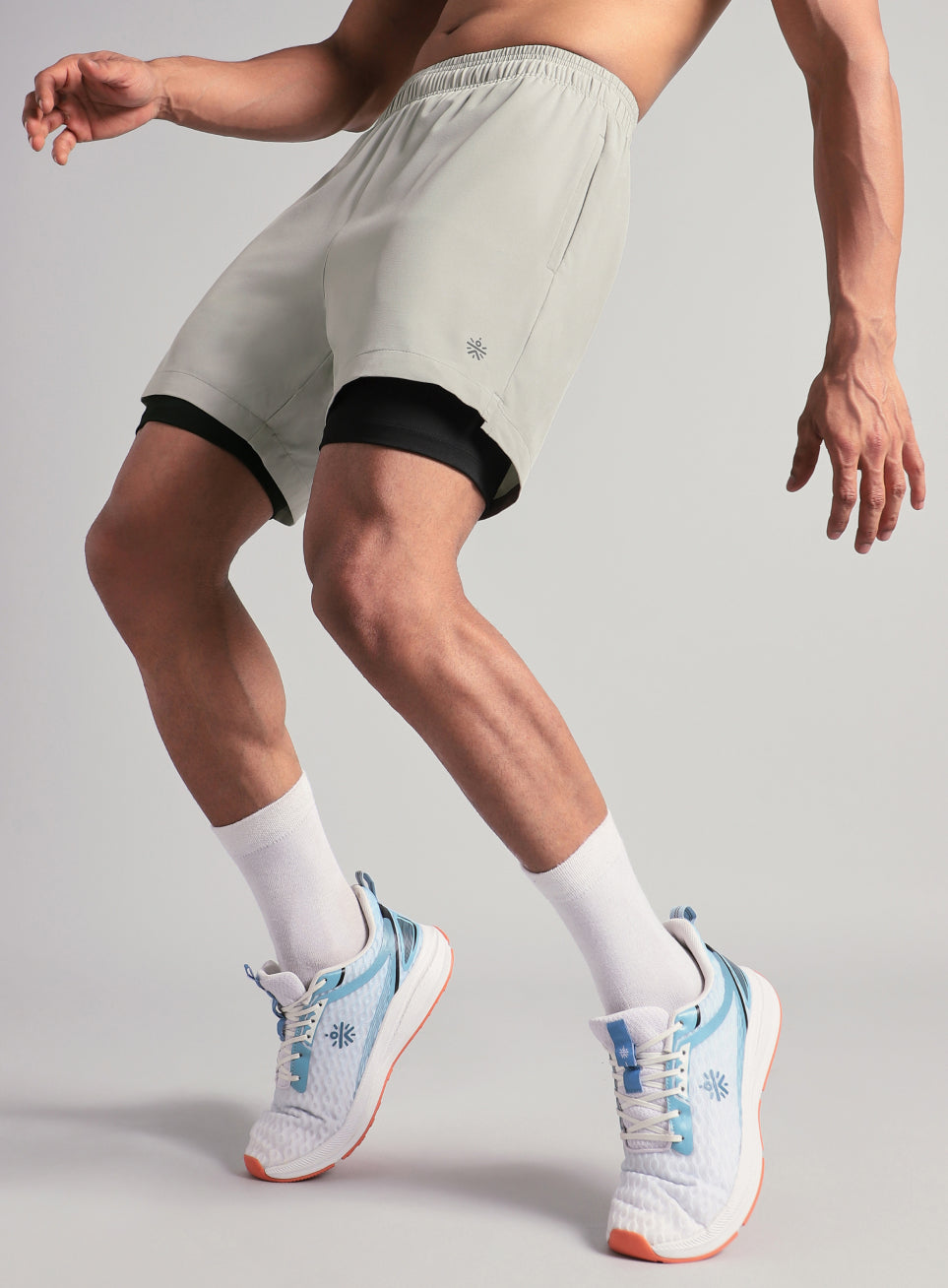 Men's Run Elevate Grey Integrated Shorts