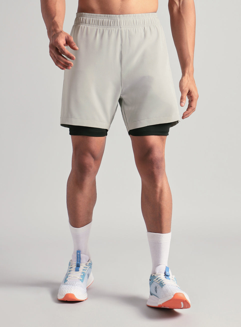 Men's Run Elevate Grey Integrated Shorts