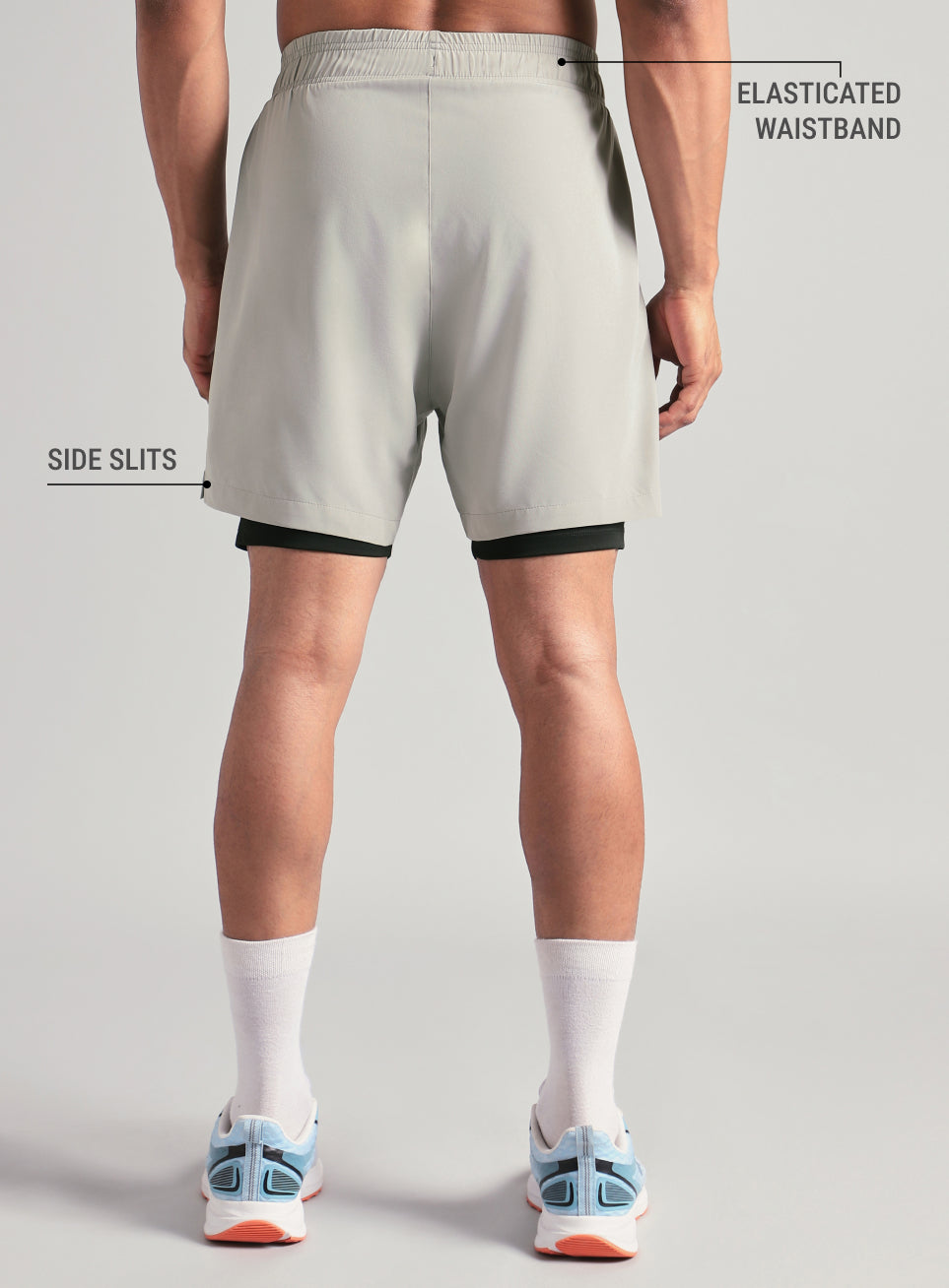 Men's Run Elevate Grey Integrated Shorts