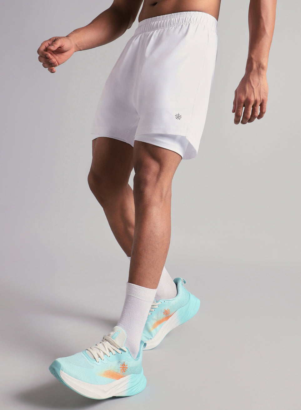 Men's Run Elevate White Integrated Shorts