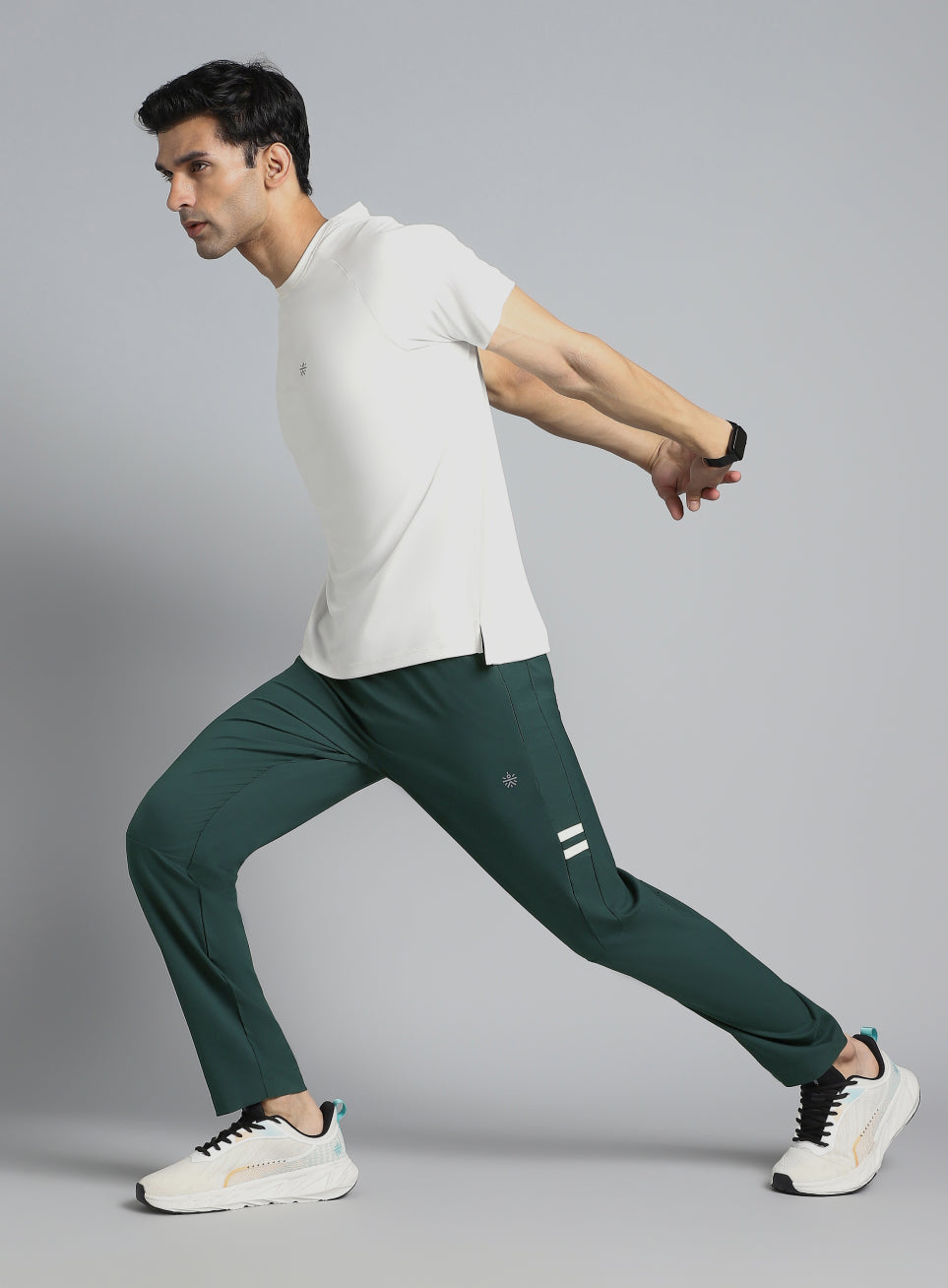 Men's Turquoise Pacer Running Trackpants