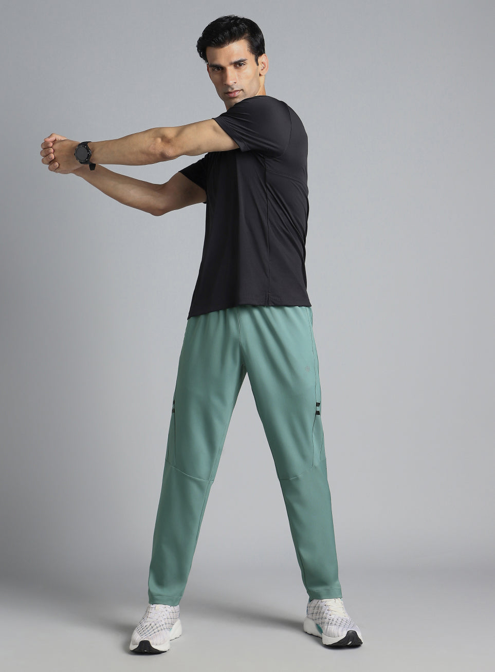 Men's Green Pacer Running Trackpants
