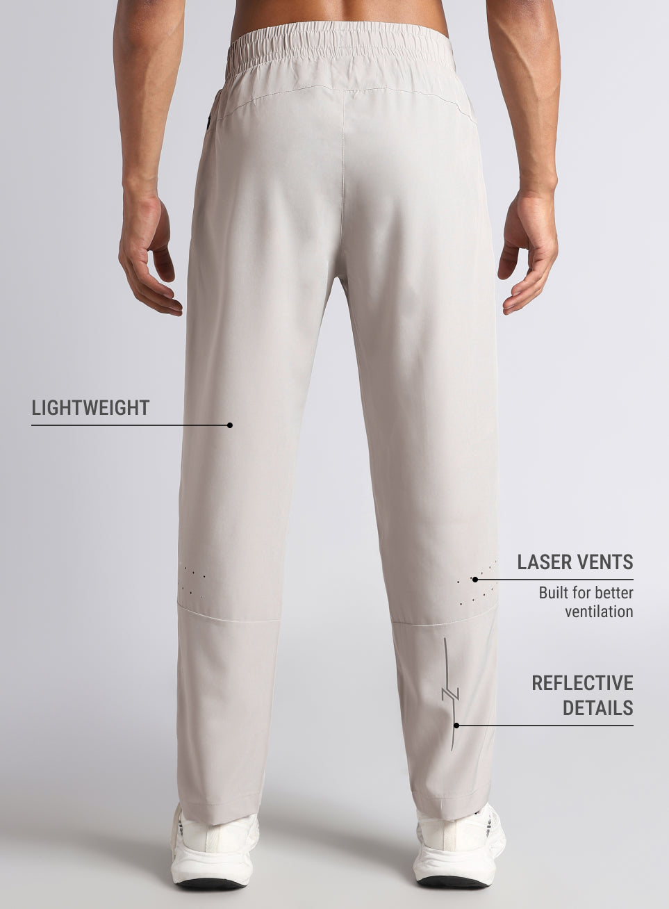 Men's Grey Impact Running Trackpants