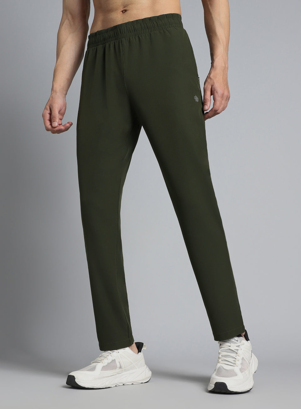 Men's Olive Running Essential Trackpants