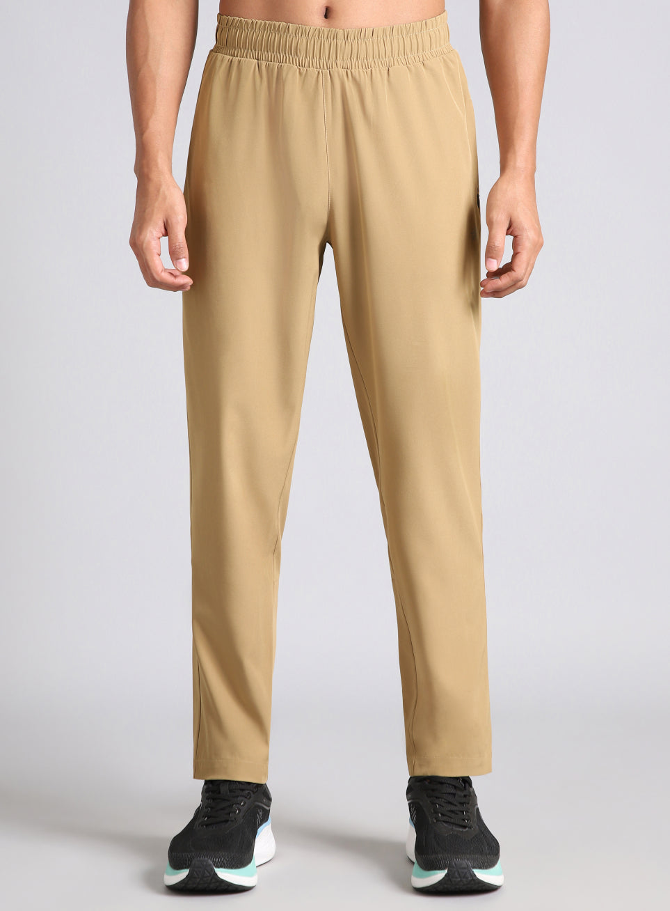 Men's Beige Running Essential Trackpants