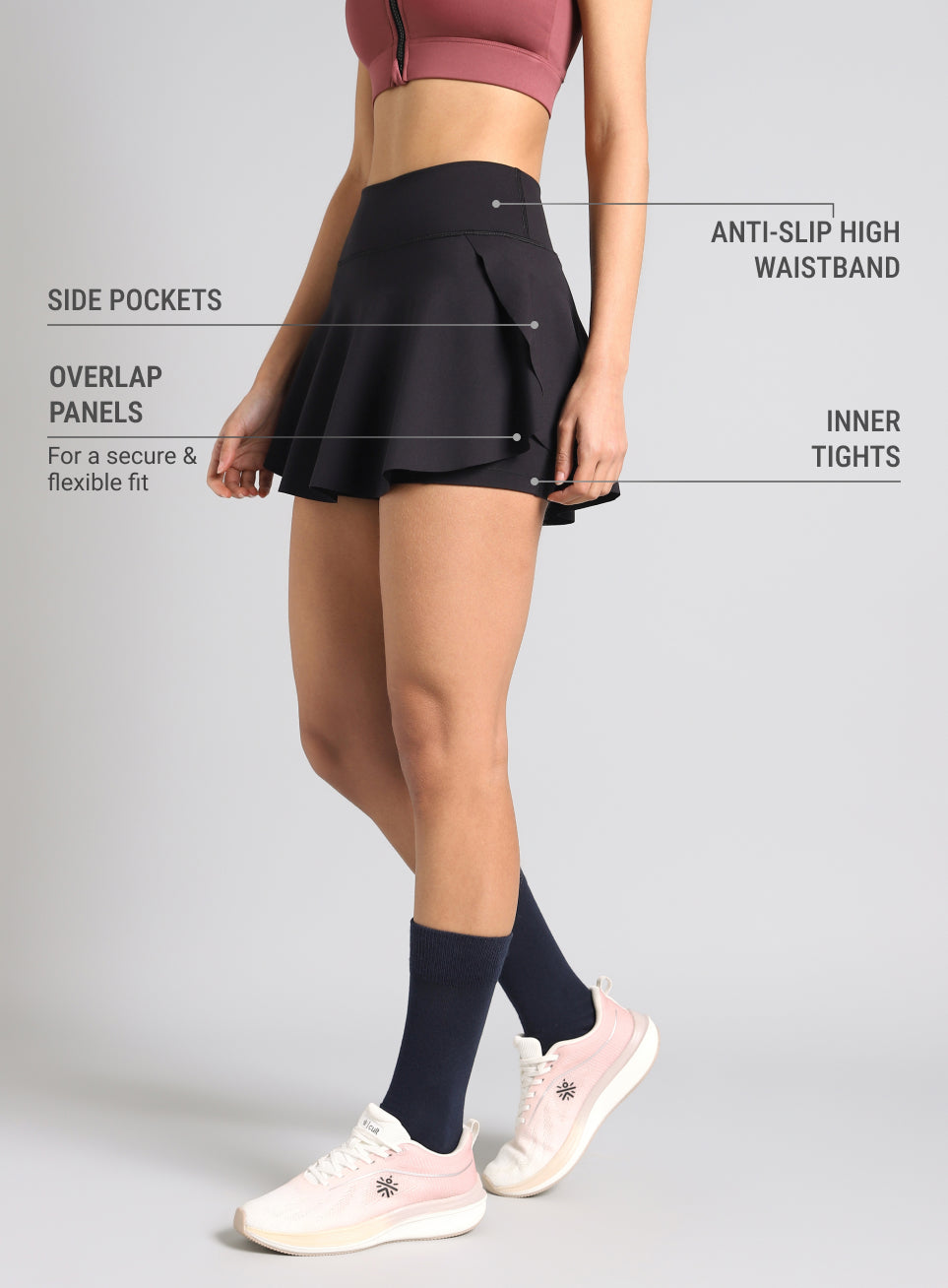 Women's Black True Performance Sculpted COMFlex Skorts