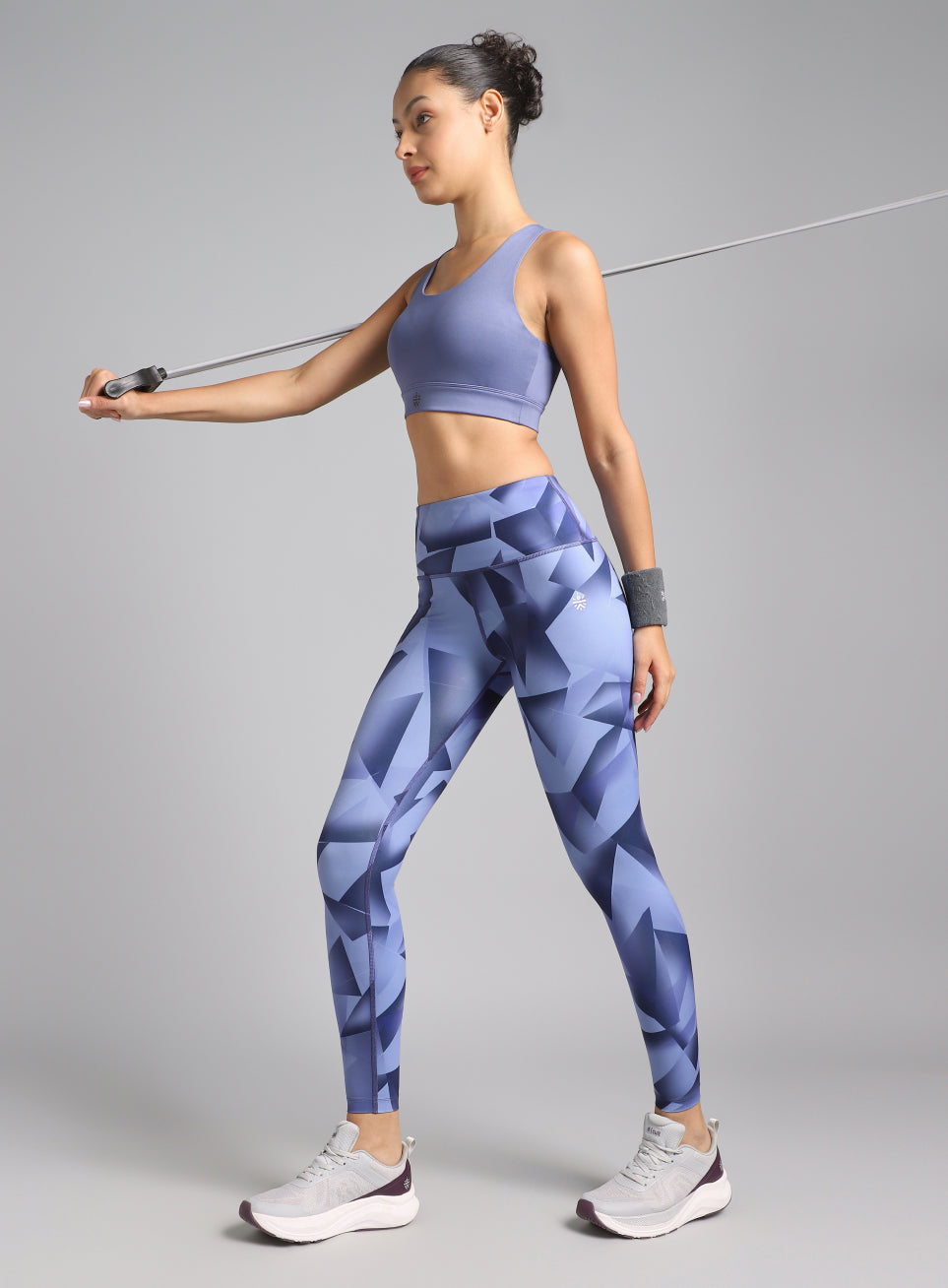 Women's Blue Feel the Beat Printed Tights