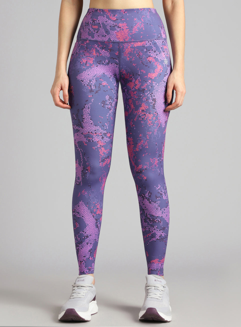 Women's Blue Printed Train All Day COMFlex Tights