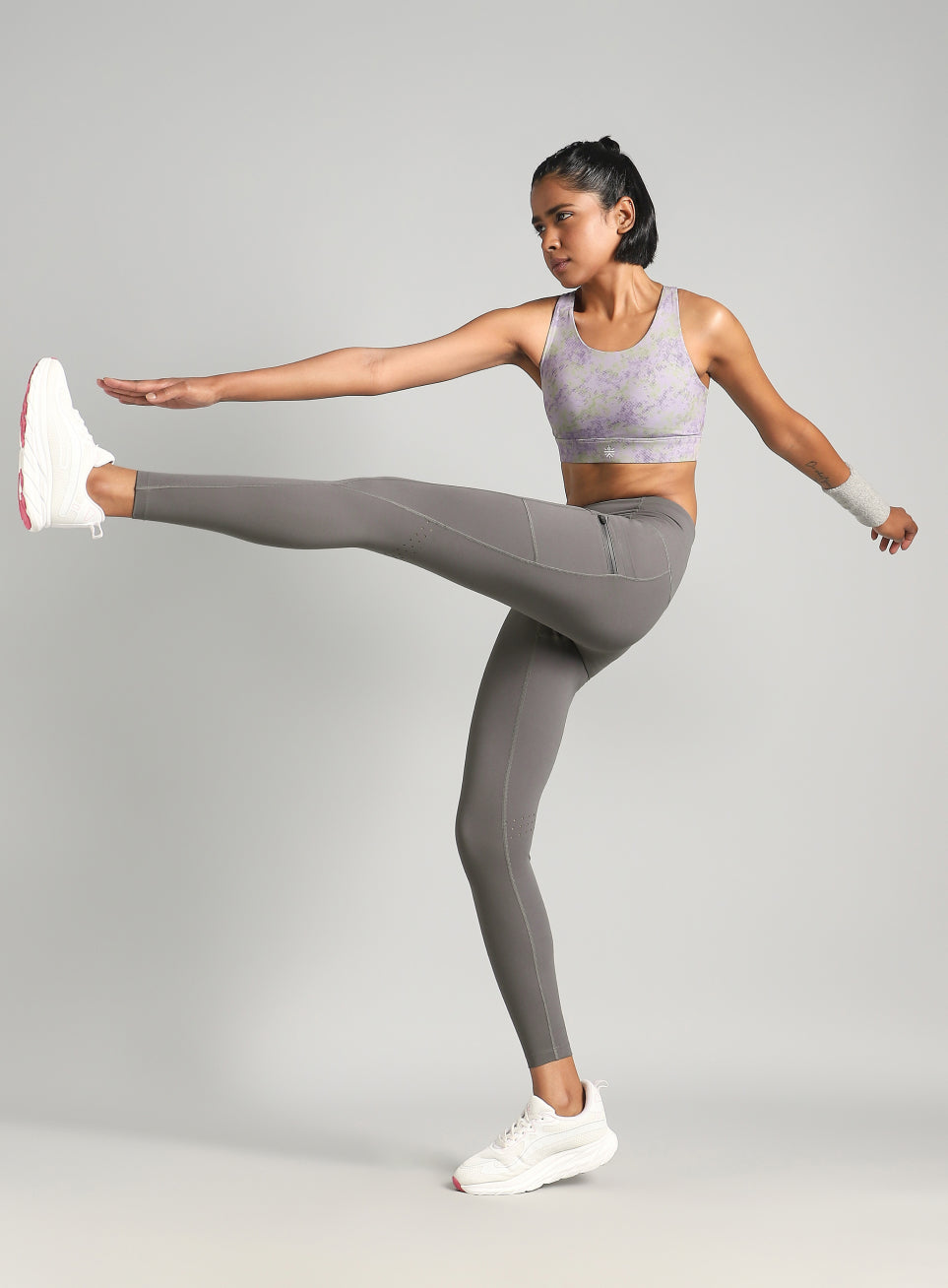 Women's Grey Run Beyond COMFlex Tights