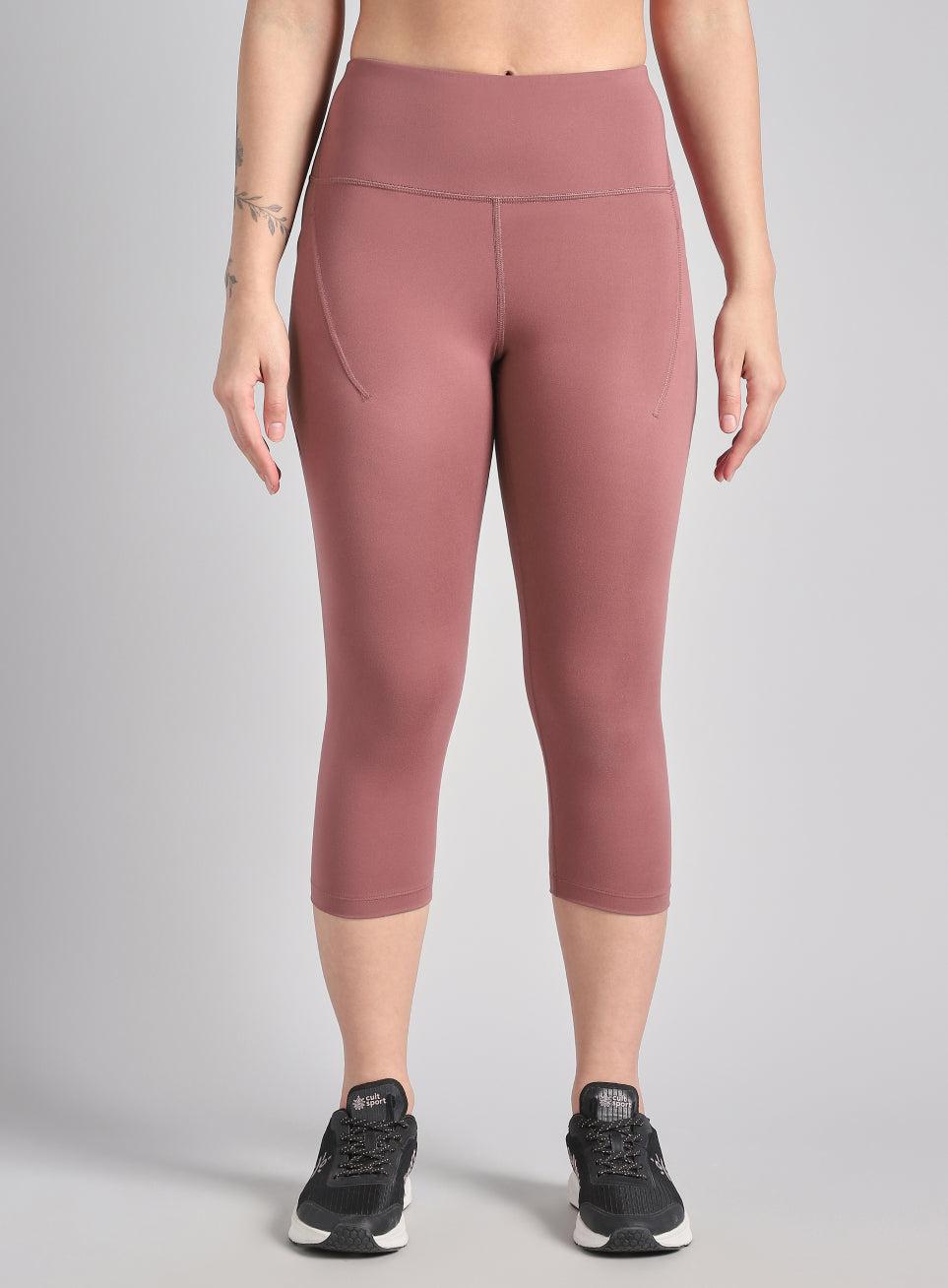 Women's Brown Everyday Run Cropped Length COMFlex Tights