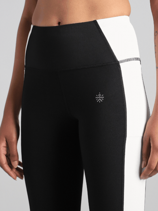 Women's Black Colourblock Runner's Pro Comflex Tights