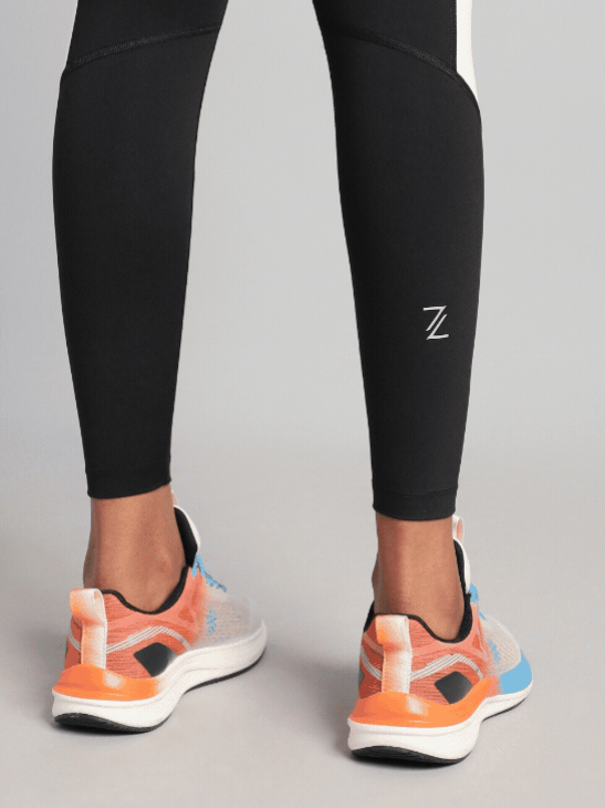 Women's Black Colourblock Runner's Pro Comflex Tights