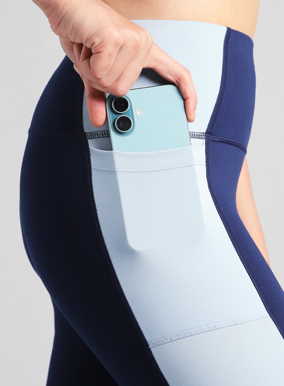 Women's Blue Colourblock Runner's Pro COMFlex Tights