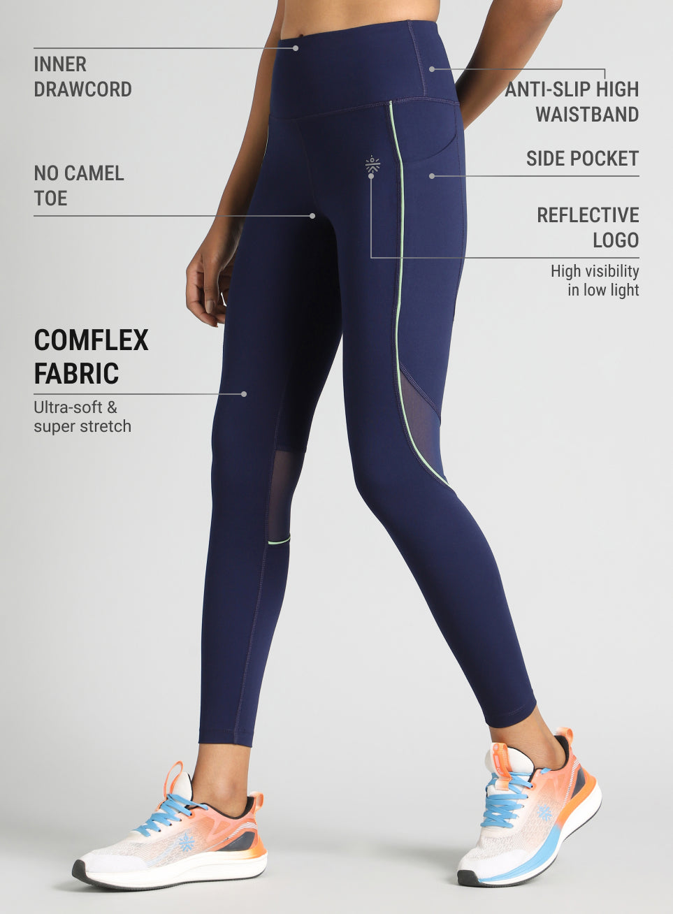 Women's Blue Run All Day COMFlex Tights