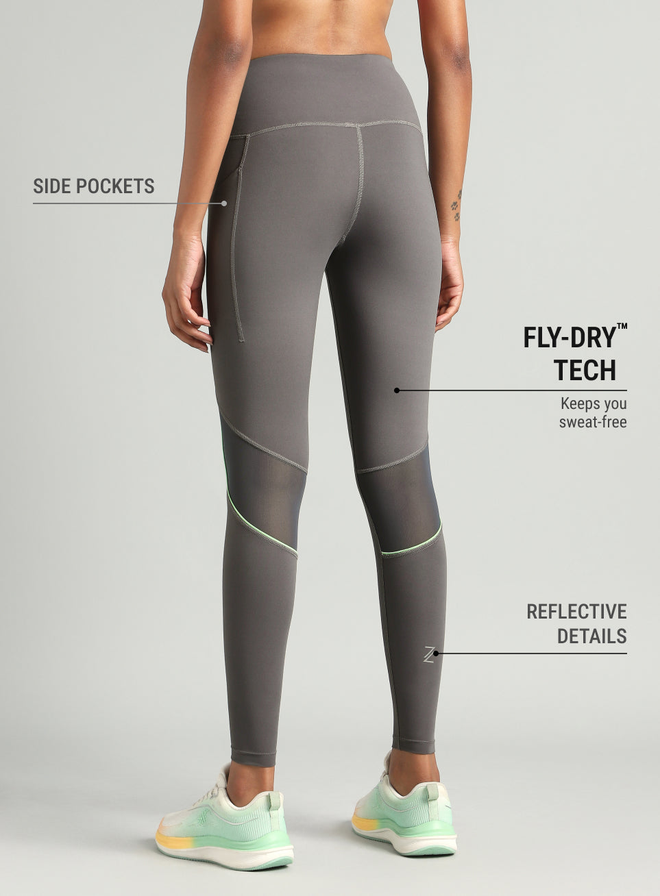 Women's Grey Run All Day COMFlex Tights
