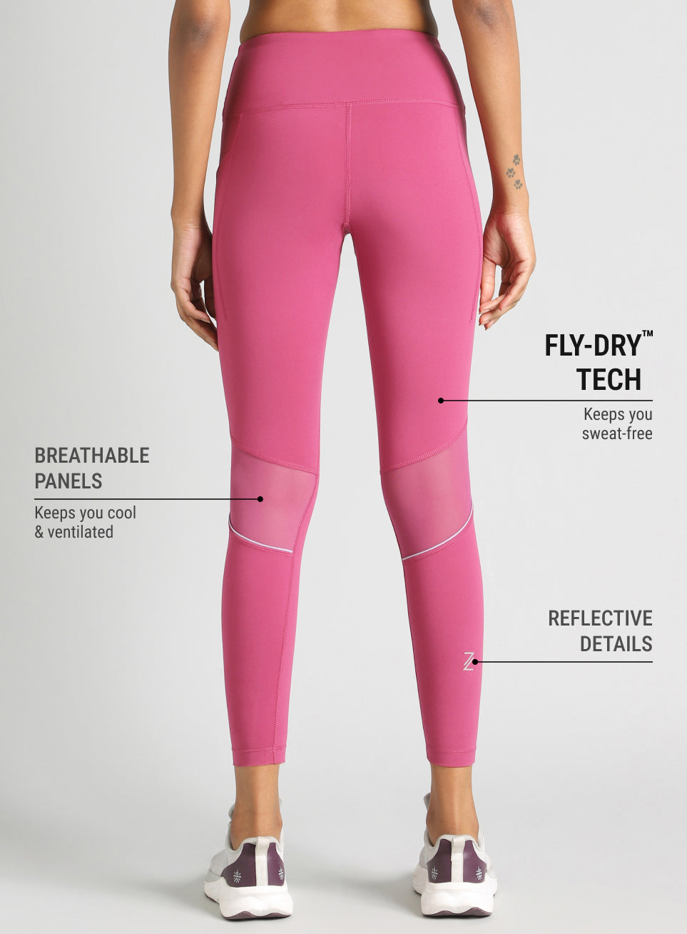 Women's Pink Run All Day COMFlex Tights