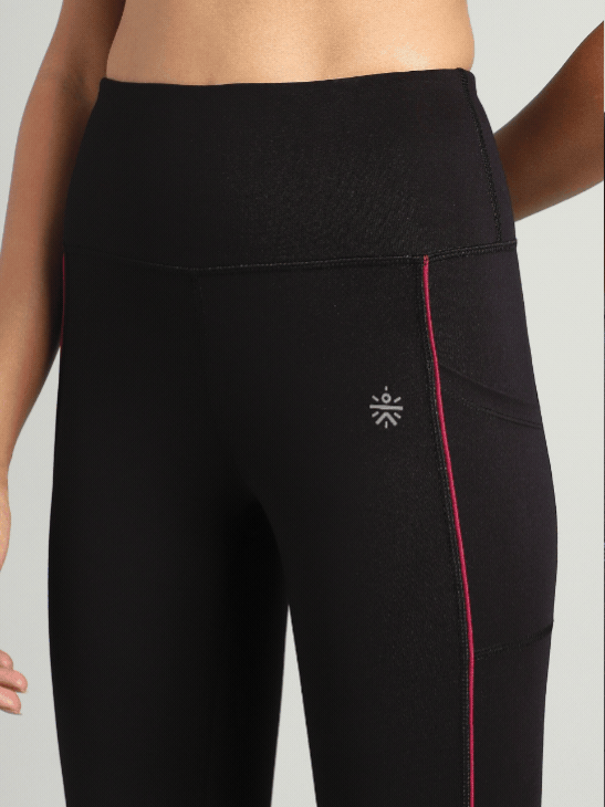 Women's Black Pace Up Running COMFlex Tights