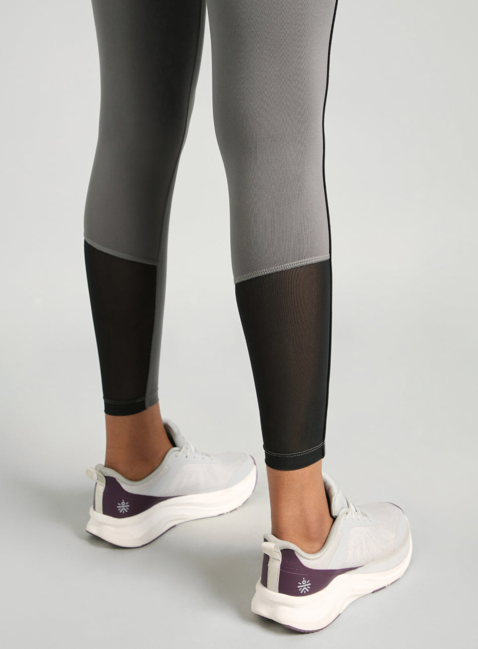 Women's Grey Pace Up Running comflex Tights