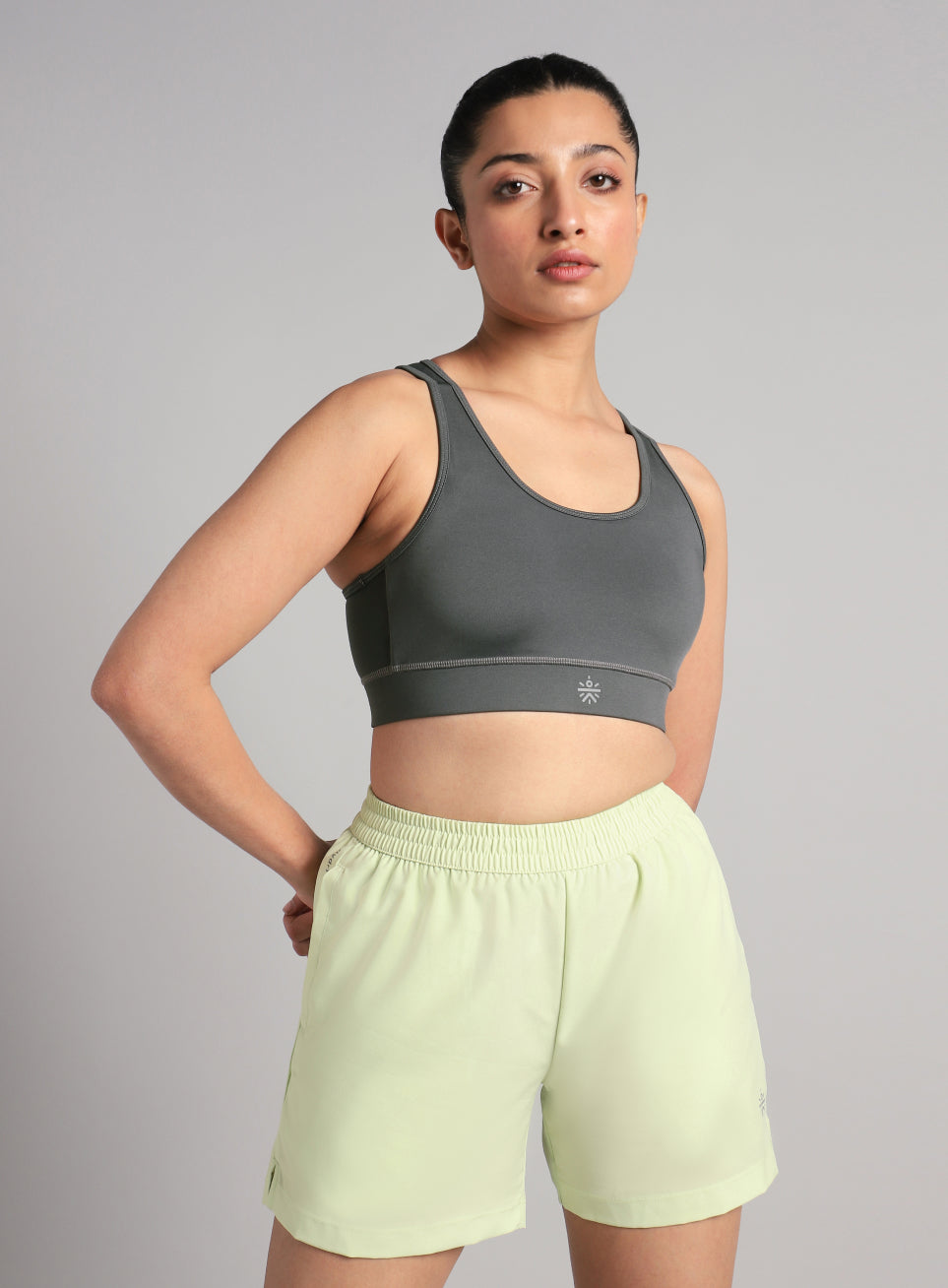 Women's Grey Running Pro High Support Bra