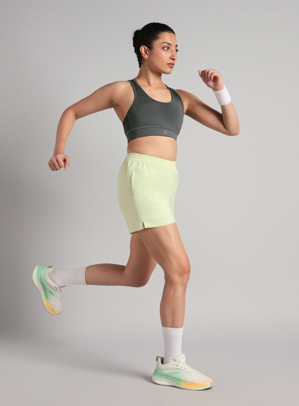 Women's Grey Running Pro High Support Bra
