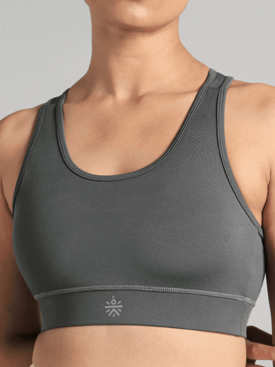 Women's Grey Running Pro High Support Bra