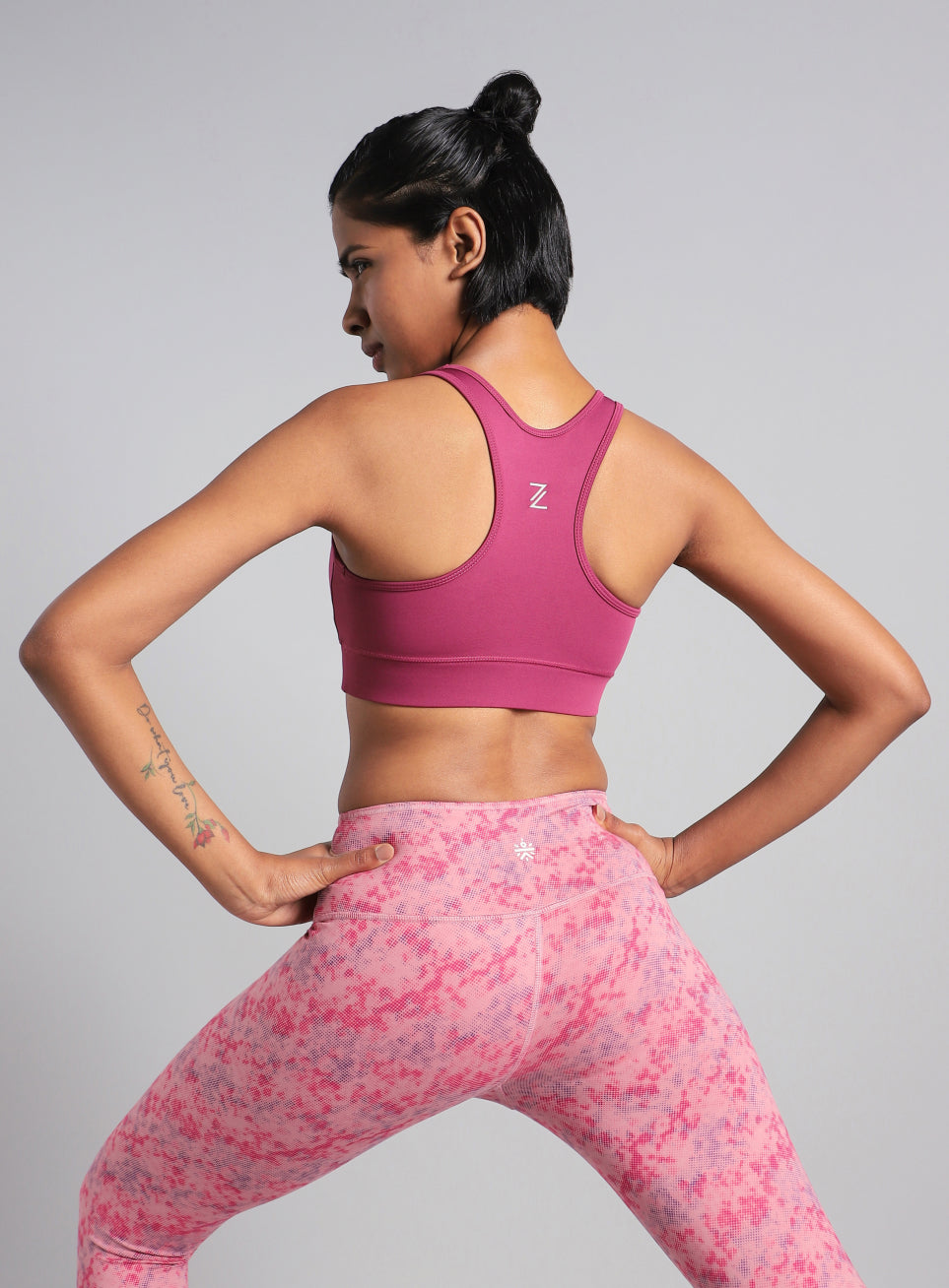 Women's Pink Running Pro High Support Bra