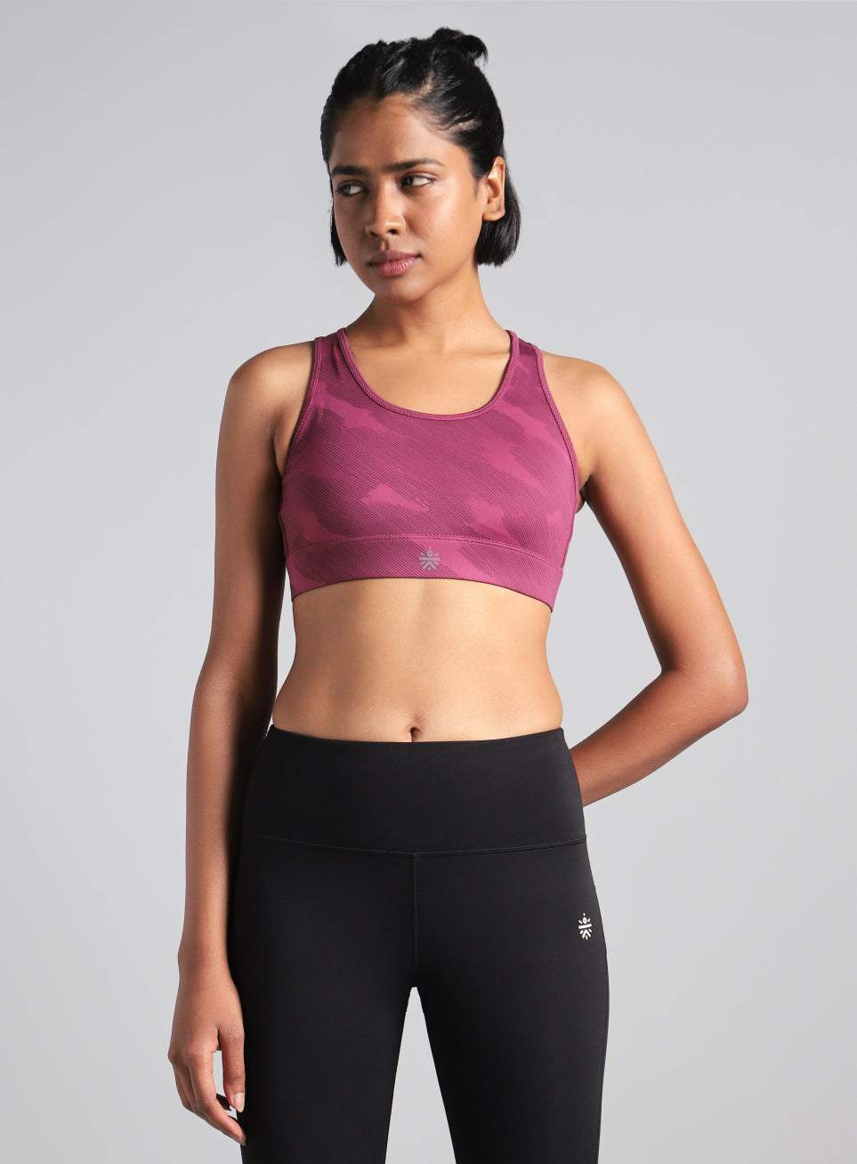 Women's Pink Urban Camo Running High Support Bra