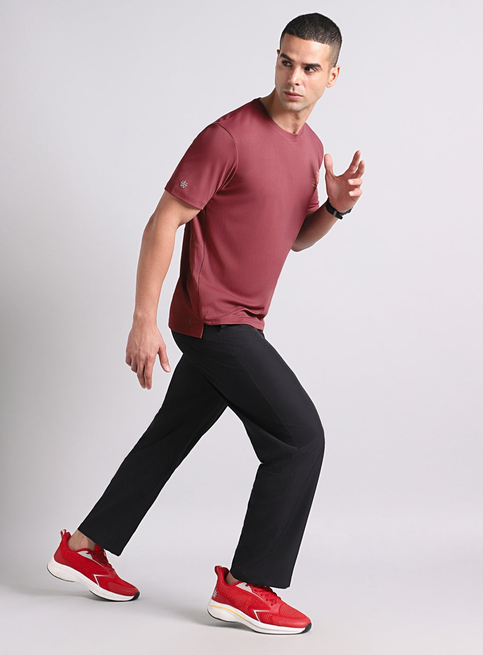 Men's Maroon Runner's Essential Trail Run T-shirt