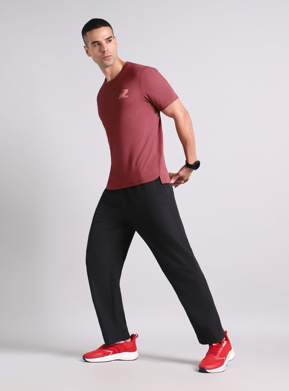Men's Maroon Runner's Essential Trail Run T-shirt