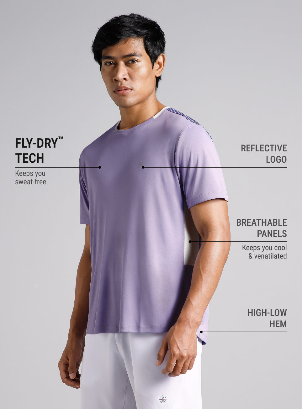 Men's Runner's Purple Flex Tee
