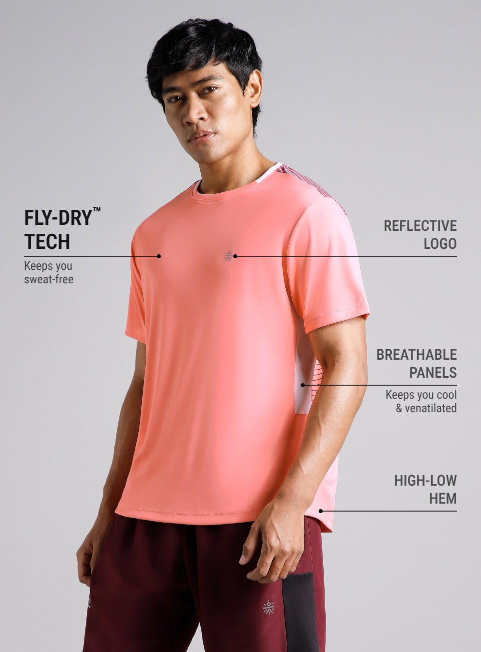 Men's Runner's Coral Flex Tee