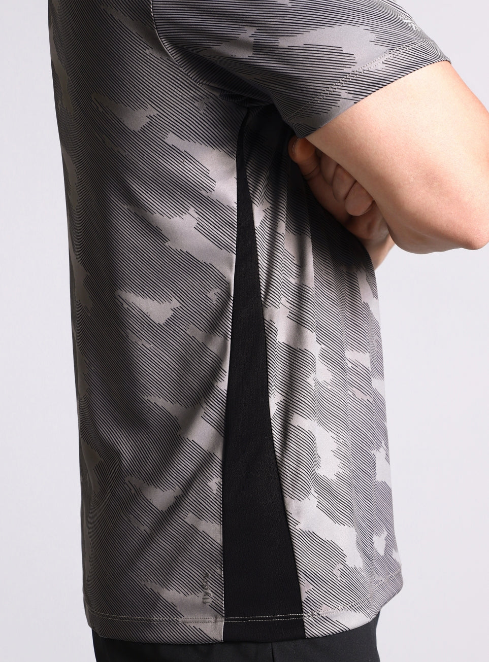 Men's Grey Urban Camo Running T-shirt