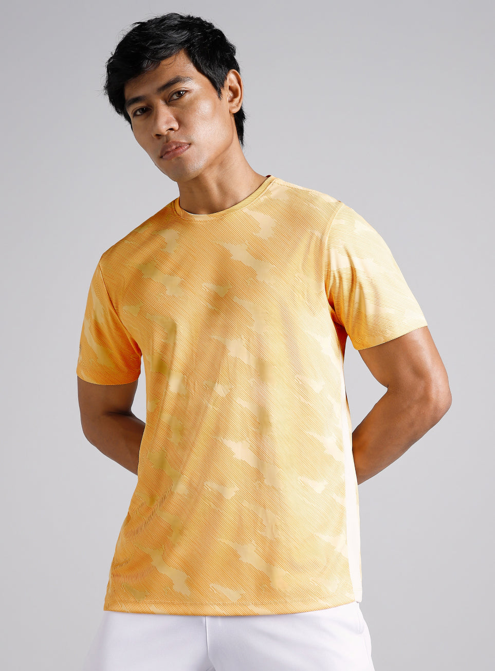 Men's Yellow Urban Camo Running T-shirt