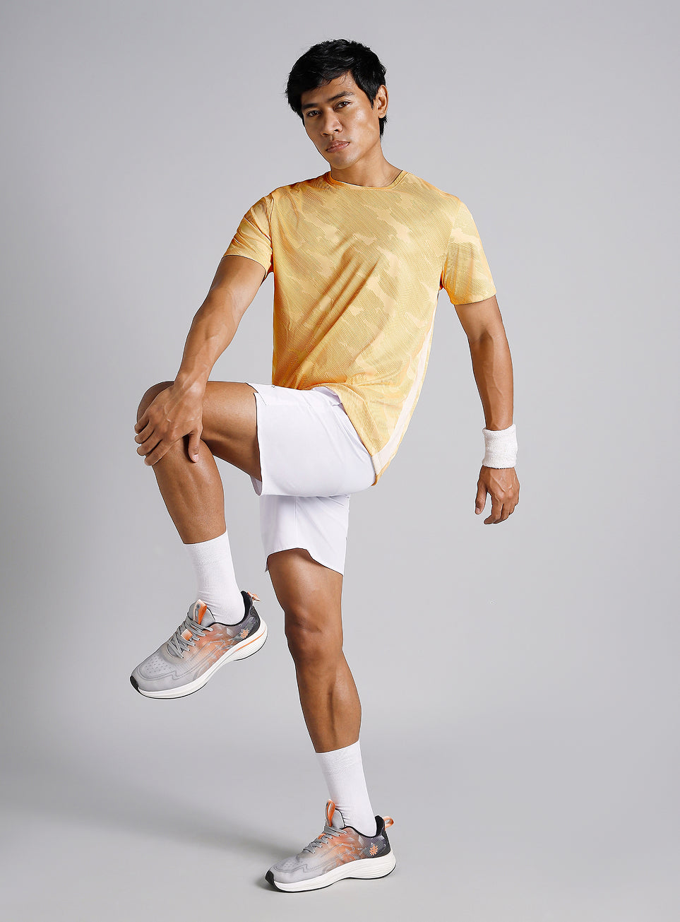 Men's Yellow Urban Camo Running T-shirt