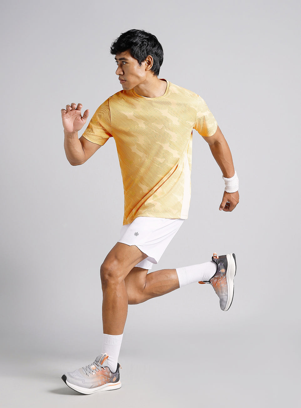 Men's Yellow Urban Camo Running T-shirt