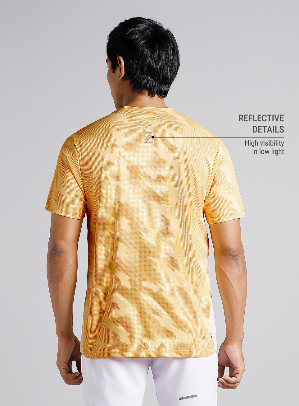 Men's Yellow Urban Camo Running T-shirt