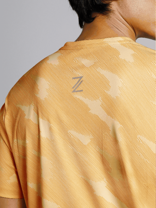 Men's Yellow Urban Camo Running T-shirt