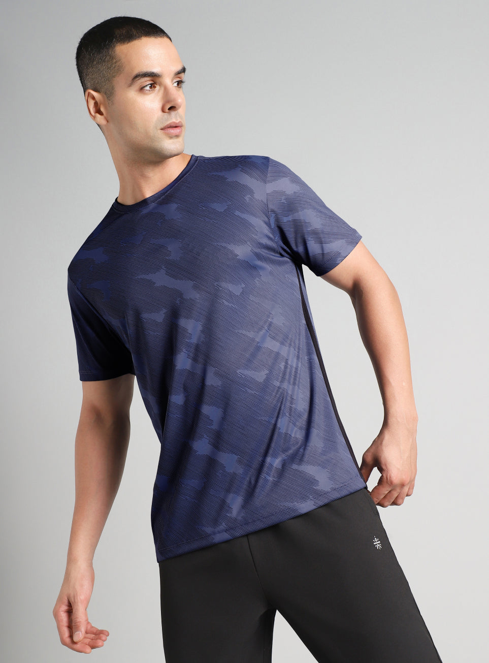Men's Navy Urban Camo Running T-shirt